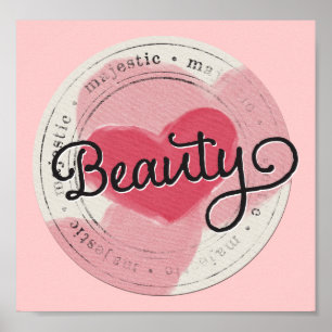 Poster enchant circle beauty precious pink beauty majesti