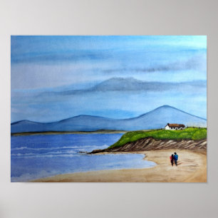 Poster Enchanter Bluff par la mer