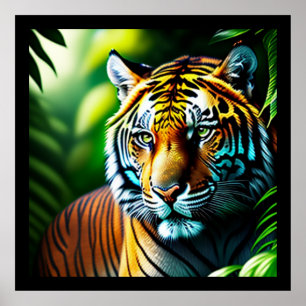 Poster Enchanter Le Tigre De La Jungle - Fierce Et Gratui