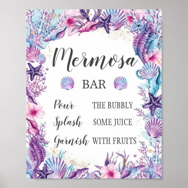 Poster Enchanter le violet rose sous le bar Mermosa de la (Devant)