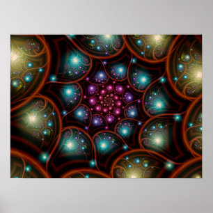 Poster Enchanter les lucioles fractales