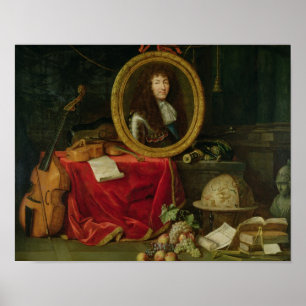 Poster Encore la vie avec le portrait du roi Louis