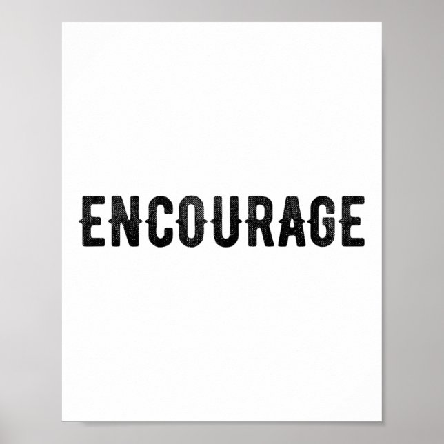 Poster Encourage One Word Insrational Motivational Distre (Devant)