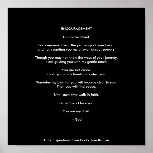 POSTER ENCOURAGEMENT (Devant)