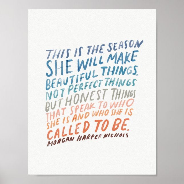 Poster Encouragement des citations pour les artistes (Devant)