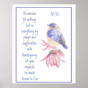 Poster Encouragement, Écriture Bluebird joyeux,