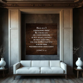Poster Encouragement Josué 1:9 Verse de la Bible du Roi J