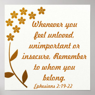 Poster Encouragement verset biblique Ephésiens 2:19-22