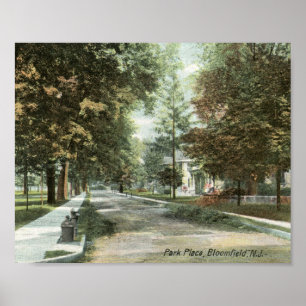 Poster Endroit de parc, Bloomfield, cru 1906 de New