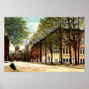 Poster Endroit d'université de Valparaiso, Indiana