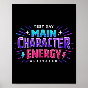 Poster Énergie de personnage principal de jour de test mo