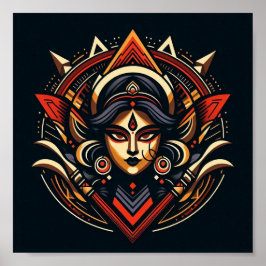 Poster Énergie divine - Durga Abstraite