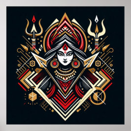 Poster Énergie divine - Durga Abstraite | Fraoula