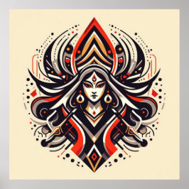 Poster Énergie divine - Durga Abstraite | Fraoula
