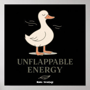 Poster Énergie Imperturbable Canard d'Art Confiant Calm