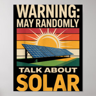 Poster Énergie renouvelable parle au hasard Panneau solai