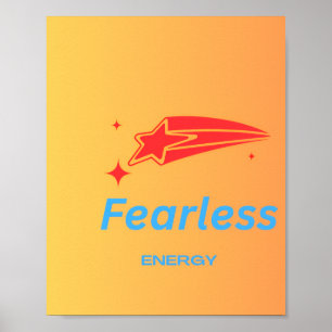 Poster Énergie sans peur – Mentalité audacieuse, Vibratio