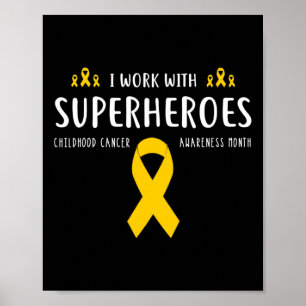 Poster Enfance pédiatrique Cancer Sensibilisation Cadeaux