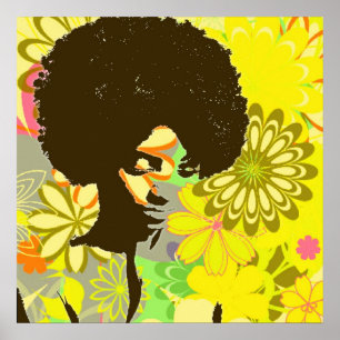 Poster Enfant à fleurs