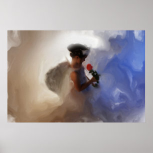 Poster Enfant Amoureux Gardien Ange Peinture CANVAS
