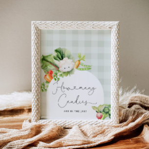 Poster Enfant cultivé localement combien de bonbons