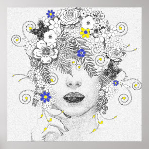 Poster Enfant de fleur