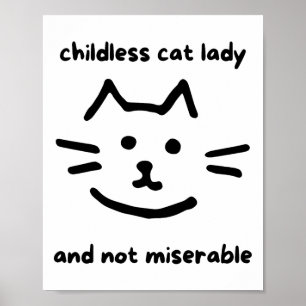 Poster Enfant Et Pas Misérable Chat Lady Pour