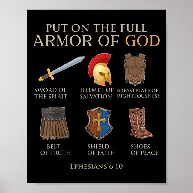 Poster Enfant Garçon Armure De Dieu Fils Frère Hommes Enf (Devant)