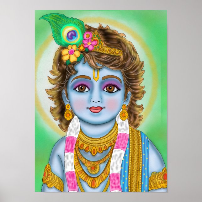 Poster Enfant Krishna (Devant)