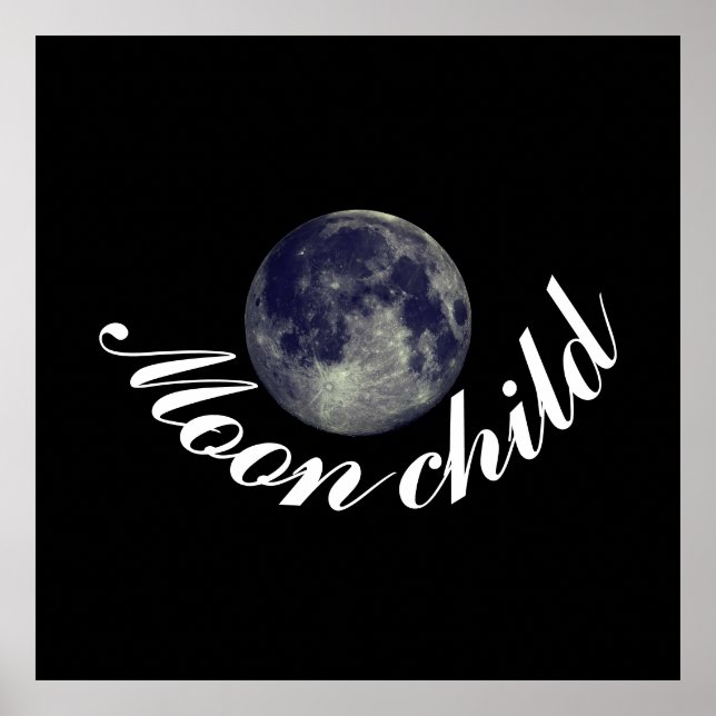 Poster Enfant Lune, Pleine lune (Devant)
