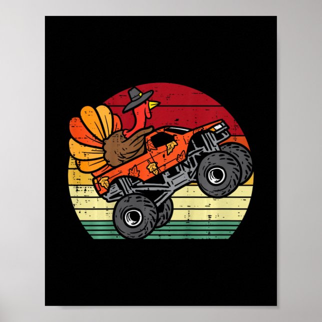 Poster enfant monster camion turquie coucher de soleil ré (Devant)