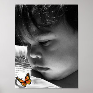 Poster Enfant papillon