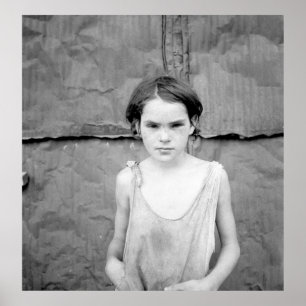 Poster Enfant vivant dans le shacktown de Ville