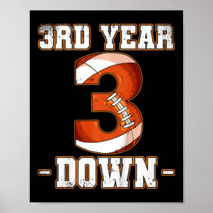 Poster Enfants 3e anniversaire Football 3e année bas Foot