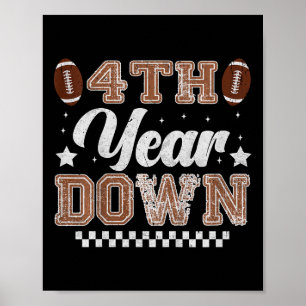 Poster Enfants 4e année de football bas fête d'anniversai