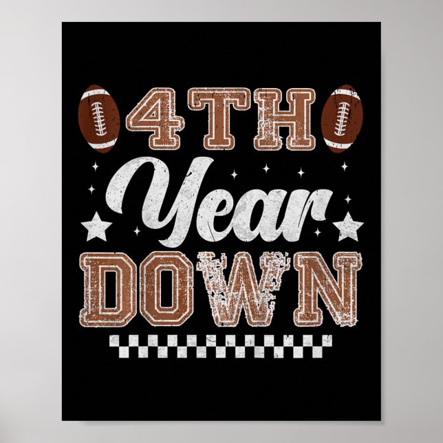 Poster Enfants 4e année de football bas fête d'anniversai (Devant)