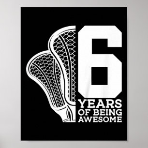 Poster Enfants 6 ans d'être génial crosse 6e anniversaire