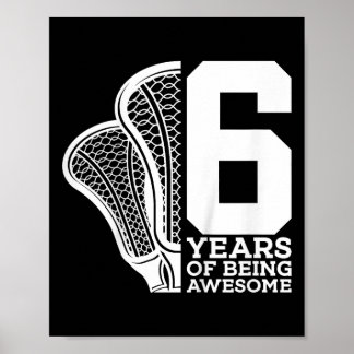 Poster Enfants 6 ans d'être génial crosse 6e anniversaire