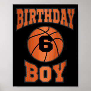 Poster Enfants 6 ans Garçon 6e anniversaire Bysketbyll Th