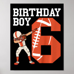 Poster Enfants 6 ans Garçon Joueur de football 6e Footbal