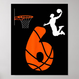 Poster Enfants 6 ans Slam Dunk Son 6ème anniversaire Bysk