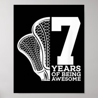 Poster Enfants 7 ans d'être génial crosse 7e anniversaire