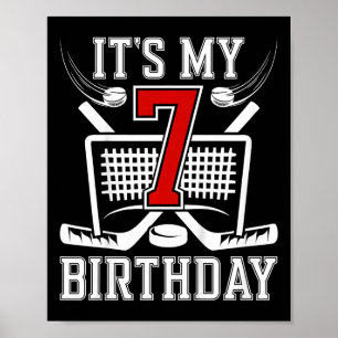 Poster Enfants 7e anniversaire Hockey sur glace Garçon 7 