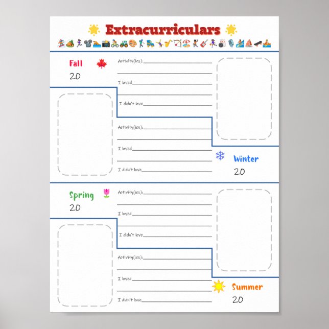 Poster Enfants Activités extrascolaires Imprimable Téléch (Devant)