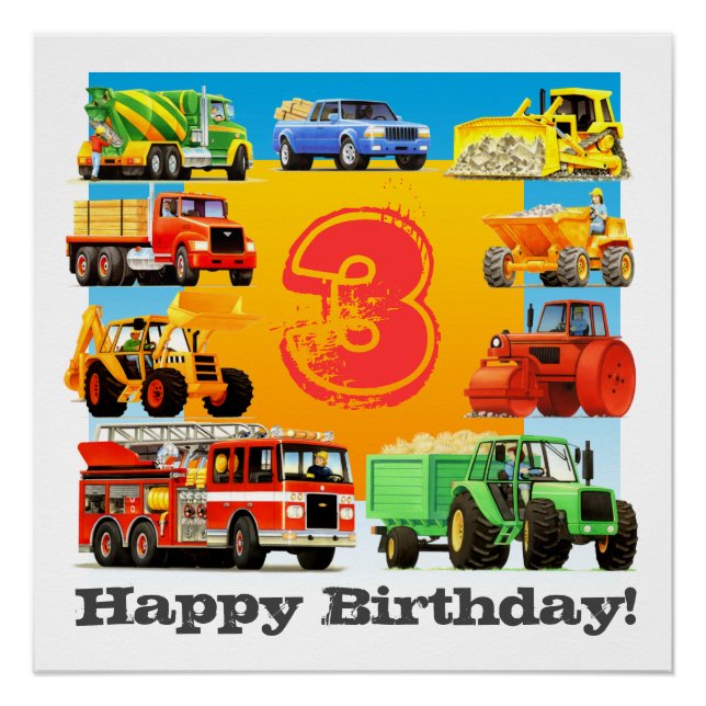 Poster Enfants âge sur mesure Joyeux anniversaire de cons (Devant)
