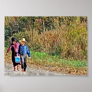 Poster Enfants Amish