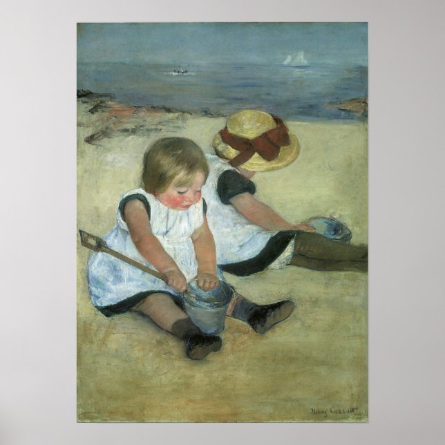 Poster Enfants au bord de la mer 1885 (Devant)