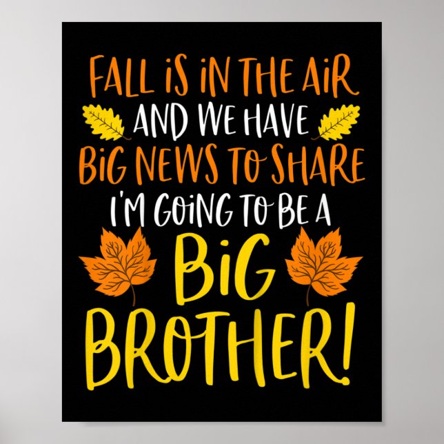 Poster Enfants Big Brother Faire-part de grossesse automn (Devant)