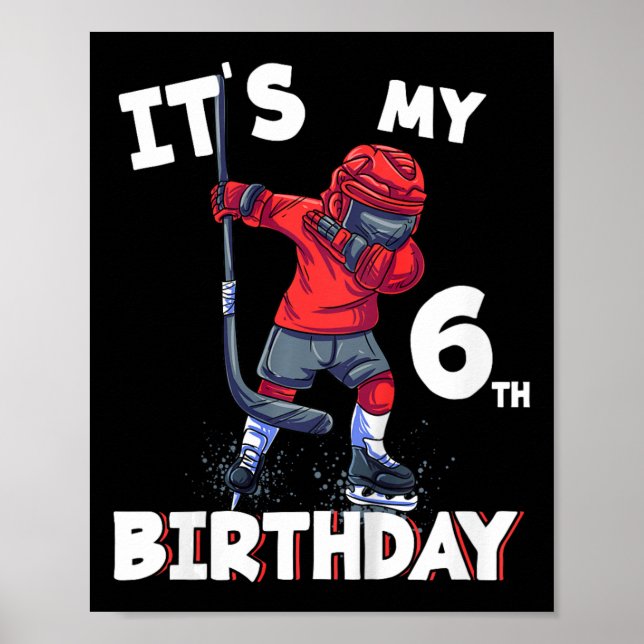 Poster Enfants C'est mon 6e anniversaire 6 ans Bi de hock (Devant)