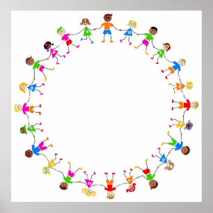 Poster Enfants colorés